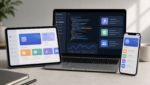 iPhone, iPad and MacBook on a desk representing Apple developer agreement changes