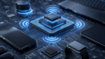 Abstract custom silicon and wireless connectivity chips for Apple technology article
