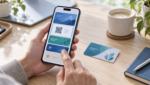 iPhone displaying custom digital Wallet passes beside a physical membership card